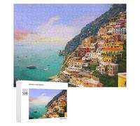 500 Piece Jigsaw Puzzle, Colorful Coastal Towns A Visual Journey