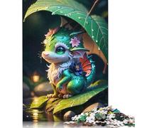 500 Piece Jigsaw Puzzle Cute Baby Dragons Square Puzzles for Adults, Woodenboard Puzzles Unique Challenge Games 500pcs (52x38cm)