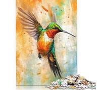 500 Piece Jigsaw Puzzle Fantasy Hummingbird Wooden Puzzle Interesting Stress Reduction Jigsaw Puzzles Birthday Gifts 500pcs (52x38cm)