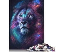 500 Piece Jigsaw Puzzle for Adult Cosmic Galaxy Lion Jigsaw Puzzles Family Game Wooden Jigsaw 500pcs (52x38cm)