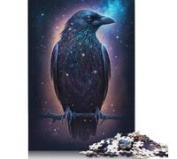 500 Piece Jigsaw Puzzle for Adult Galaxy Crow Jigsaw Puzzles Family Game Wooden Jigsaw 500pcs (52x38cm)