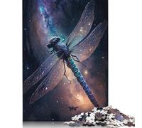 500 Piece Jigsaw Puzzle for Adult Galaxy Dragonfly Jigsaw Puzzles Family Game Wooden Jigsaw 500pcs (52x38cm)