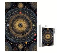 500 Piece Jigsaw Puzzle for Adults, Abstract & Planet Premium Wooden Puzzles with Poster, Classic Cut, Interlocking Pieces for Home Decor & Mindfulness 20 x 15 in - Aged 14+ Only (Not a Toy) P3#709