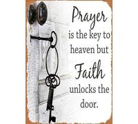 500 Piece Jigsaw Puzzle for Adults and Families - Prayer is The Key,But Faith Unlock The Door Wooden Jigsaw Puzzle - Family Fun & Leisure Beginner Jigsaw Puzzle Toys for Adults Stress Relief