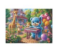 500 Piece Jigsaw Puzzle for Adults Balloon Bear 500 PCS 52×38cm Expert Level Challenging Puzzle Great for Collectors Logical Thinking Skill Improvement Brain Training