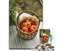 500 Piece Jigsaw Puzzle for Adults, Basket of Fresh Heirloom Tomatoes