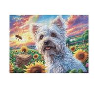 500 Piece Jigsaw Puzzle for Adults Border Collie in Flower Field 500 PCS 52×38cm Stress Relief Puzzle for Office Workers Great for After Work Unwind Relaxation Hobby Gift