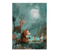 500 Piece Jigsaw Puzzle for Adults, Campfire Stories - Cozy Forest Friends