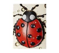 500 Piece Jigsaw Puzzle for Adults Challenging Puzzle for Game Nights Beautiful Ladybug Wooden Puzzle Personalized Custom Wood Puzzle for Family Picture Puzzles Finished Size 15"x20.4"