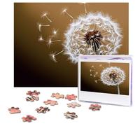 500 Piece Jigsaw Puzzle for Adults Challenging Puzzle for Game Nights Blown Dandelion Blossom Wooden Puzzle Personalized Custom Wood Puzzle for Family Picture Puzzle Finished Size 15"x20.4"