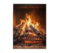 500 Piece Jigsaw Puzzle for Adults Challenging Puzzle for Game Nights Burning Firewood Large Fireplace Wooden Puzzle Personalized Custom Wood Puzzle for Family Picture Puzzles Finished Size 15"x20.4"
