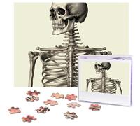 500 Piece Jigsaw Puzzle for Adults Challenging Puzzle for Game Nights Human Skeleton Wooden Puzzle Personalized Custom Wood Puzzle for Family Picture Puzzle Finished Size 15"x20.4"