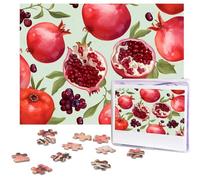 500 Piece Jigsaw Puzzle for Adults Challenging Puzzle for Game Nights Pomegranate Pattern Wooden Puzzle Personalized Custom Wood Puzzle for Family Picture Puzzle Finished Size 15"x20.4"