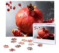 500 Piece Jigsaw Puzzle for Adults Challenging Puzzle for Game Nights Pomegranate Wooden Puzzle Personalized Custom Wood Puzzle for Family Picture Puzzle Finished Size 15"x20.4"