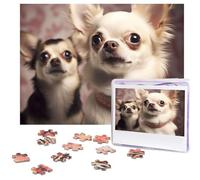 500 Piece Jigsaw Puzzle for Adults Challenging Puzzle for Game Nights Wooden Puzzle Personalized Custom Wood-Puzzles for Family Cute Chihuahua Picture Puzzles Finished Size 20.4"x15"