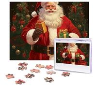 500 Piece Jigsaw Puzzle for Adults Challenging Puzzle for Game Nights Wooden Puzzle Personalized Custom Wood-Puzzles for Family Santa Claus Picture Puzzles Finished Size 20.4"x15"