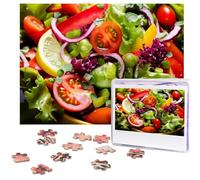 500 Piece Jigsaw Puzzle for Adults Challenging Puzzle for Game Nights Wooden Puzzle Personalized Custom Wood-Puzzles for Family Colorful Various Salad Picture Puzzles Finished Size 20.4"x15"