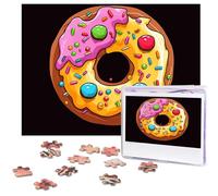 500 Piece Jigsaw Puzzle for Adults Challenging Puzzle for Game Nights Wooden Puzzle Personalized Custom Wood-Puzzles for Family Donut Picture Puzzles Finished Size 20.4"x15"