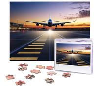 500 Piece Jigsaw Puzzle for Adults Challenging Puzzle for Game Nights Wooden Puzzle Personalized Custom Wood-Puzzles for Family Airport Picture Puzzles Finished Size 20.4"x15"