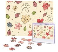 500 Piece Jigsaw Puzzle for Adults Challenging Puzzle for Game Nights Wooden Puzzle Personalized Custom Wood-Puzzles for Family Lovely Flower Patterns Picture Puzzles Finished Size 20.4"x15"