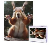 500 Piece Jigsaw Puzzle for Adults Challenging Puzzle Squirrel Funny Animal Photo Puzzle Gifts Family Puzzle Toys Wooden Puzzle Personalized Picture Puzzle 52 x 38 CM