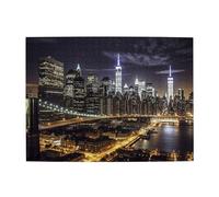 500 Piece Jigsaw Puzzle for Adults Challenging Puzzles for Game Nights New York Night Wooden Puzzle Personalized Custom Wood Puzzles for Family Picturepuzzle Finished Size 20.4"x15"
