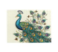 500 Piece Jigsaw Puzzle for Adults Challenging Puzzles for Game Nights Peacock Pattern Wooden Puzzle Personalized Custom Wood Puzzles for Family Picturepuzzle Finished Size 20.4"x15"