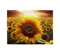 500 Piece Jigsaw Puzzle for Adults Challenging Puzzles for Game Nights Sunflower Wooden Puzzle Personalized Custom Wood Puzzles for Family Picturepuzzle Finished Size 20.4"x15"