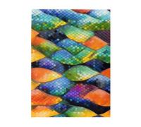 500 Piece Jigsaw Puzzle for Adults Challenging Puzzles for Game Nights Wooden Puzzle Personalized Custom Woodpuzzles for Family Rainbow Fish Scale Picture Puzzles Finished Size 20.4"x15"