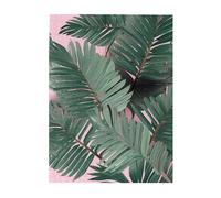 500 Piece Jigsaw Puzzle for Adults Challenging Puzzles for Game Nights Wooden Puzzle Personalized Custom Woodpuzzles for Family Green Palm Tree Leaves Pink Picture Puzzles Finished Size 20.4"x15"