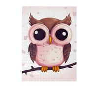 500 Piece Jigsaw Puzzle for Adults Challenging Puzzles for Game Nights Wooden Puzzle Personalized Custom Woodpuzzles for Family Cute owl Picture Puzzles Finished Size 20.4"x15"