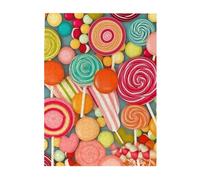 500 Piece Jigsaw Puzzle for Adults Challenging Puzzles for Game Nights Wooden Puzzle Personalized Custom Woodpuzzles for Family Lollipops Pattern Picture Puzzles Finished Size 20.4"x15"