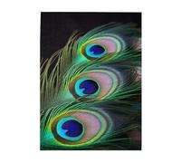 500 Piece Jigsaw Puzzle for Adults Challenging Puzzles for Game Nights Wooden Puzzle Personalized Custom Woodpuzzles for Family Green Peacock Feather Picture Puzzles Finished Size 20.4"x15"