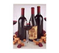 500 Piece Jigsaw Puzzle for Adults Challenging Puzzles for Game Nights Wooden Puzzle Personalized Custom Woodpuzzles for Family Red Wine Picture Puzzles Finished Size 20.4"x15"
