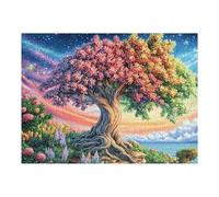 500 Piece Jigsaw Puzzle for Adults Cherry Blossom Tree of Life 52×38cm Stress Relief Anxiety Reduction Puzzle Perfect for Office Workers Daily Unwind After Long Work Hours