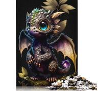 500 Piece Jigsaw Puzzle for Adults Cute Baby Dragons Square Jigsaw Puzzles, for Adults And Woodenboard Puzzles Educational Game Challenge Toy 500pcs (52x38cm)