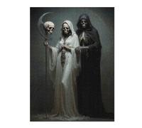 500 Piece Jigsaw Puzzle for Adults, Death and the Maiden, Santa Muerte