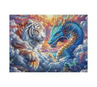 500 Piece Jigsaw Puzzle for Adults Dragon Waterfall Forest 52×38cm Graduation Gift for Students Great for Brain Training Relaxation After Long Time Study Gift