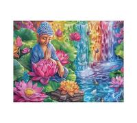 500 Piece Jigsaw Puzzle for Adults Fairy Waterfall Flower Garden 52×38cm for Dad Stress Relief Challenging Puzzle Perfect for Daily Unwind Hobby Gift