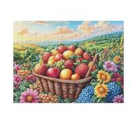 500 Piece Jigsaw Puzzle for Adults Fruit Basket Harvest 52×38cm Art Therapy Puzzle Great for Mental Health Stress Relief Emotional Regulation Relaxation Gift