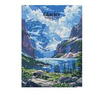 500 Piece Jigsaw Puzzle for Adults, Glacier National Park USA Landscape Art