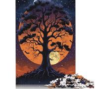 500 Piece Jigsaw Puzzle for Adults Halloween Dead Tree Square Jigsaw Puzzles, for Adults And Woodenboard Puzzles Educational Game Challenge Toy 500pcs (52x38cm)