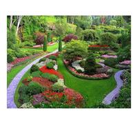 500 Piece Jigsaw Puzzle for Adults & Kids-Garden,footpaths,flowers 52x38cm