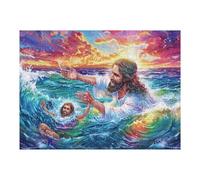 500 Piece Jigsaw Puzzle for Adults Mermaid Ocean Waterfall 52×38cm Universal Puzzle for All Occasions Home Decor Family Fun Stress Relief All in One Gift