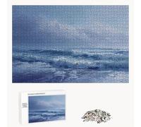 500 Piece Jigsaw Puzzle for Adults, Ocean & Bird Premium Wooden Puzzles with Poster, Classic Cut, Interlocking Pieces for Home Decor & Mindfulness 20 x 15 in - Aged 14+ Only (Not a Toy) P3#654
