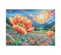 500 Piece Jigsaw Puzzle for Adults Peony in Flowers 500 PCS 52×38cm for Dad Stress Relief Challenging Puzzle Perfect for Daily Unwind Hobby Gift