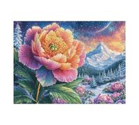 500 Piece Jigsaw Puzzle for Adults Peony in Flowers 500 PCS 52×38cm Summer Holiday Activity Great for Vacation Travel Home Leisure Relaxing Hobby Time Gift