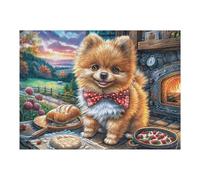 500 Piece Jigsaw Puzzle for Adults Pomeranian Christmas Baking 500 PCS 52×38cm Stress Relief Anxiety Reduction Puzzle Perfect for Office Workers Daily Unwind After Long Work Hours
