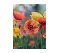 500 Piece Jigsaw Puzzle for Adults,Poppy Flowers, Puzzles with Letters on Back, Challenging Puzzle for Game Night Home Décor, 15 x 20.4