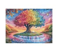 500 Piece Jigsaw Puzzle for Adults Rainbow Tree of Life 52×38cm Valentine's Day Gift for Couple Fun Bonding Activity Smooth Assembly Leisure Time Together